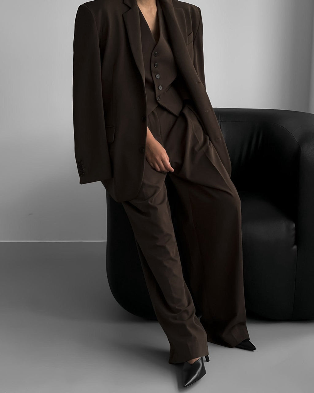 Brown oversized blazer