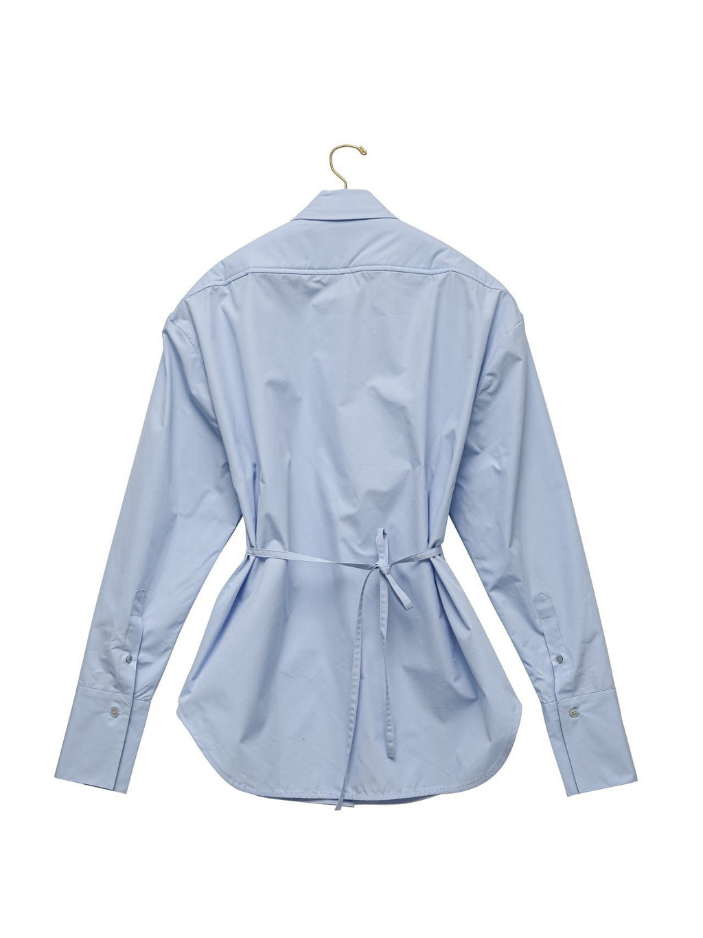 Приталена блакитна сорочка 