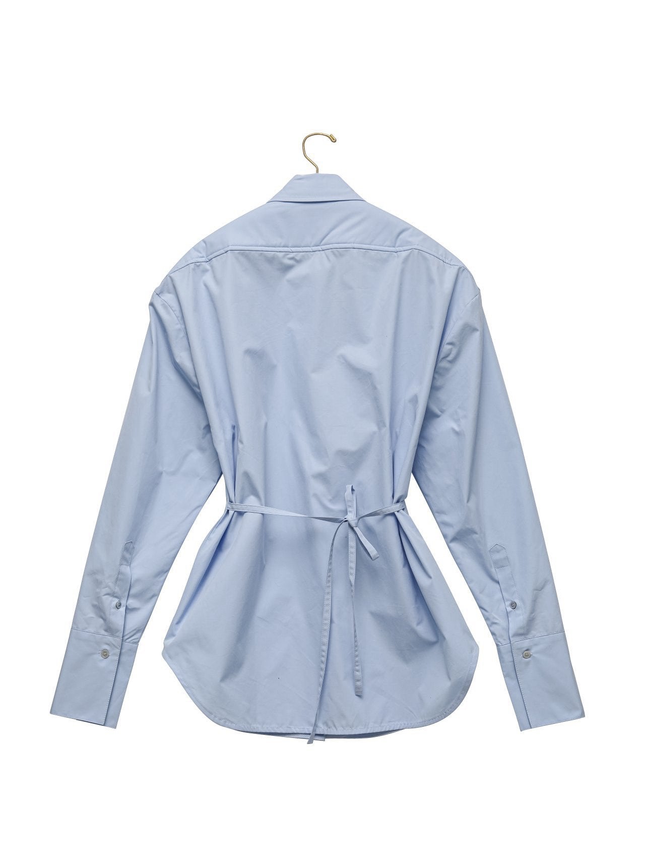 Приталена блакитна сорочка 