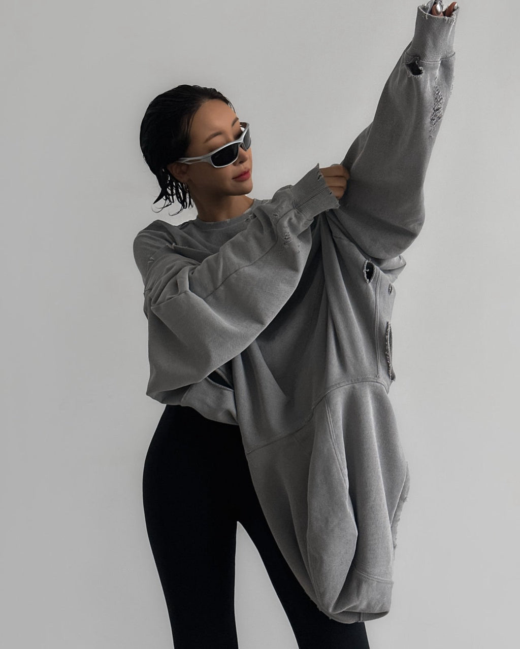 Худі світло сірий