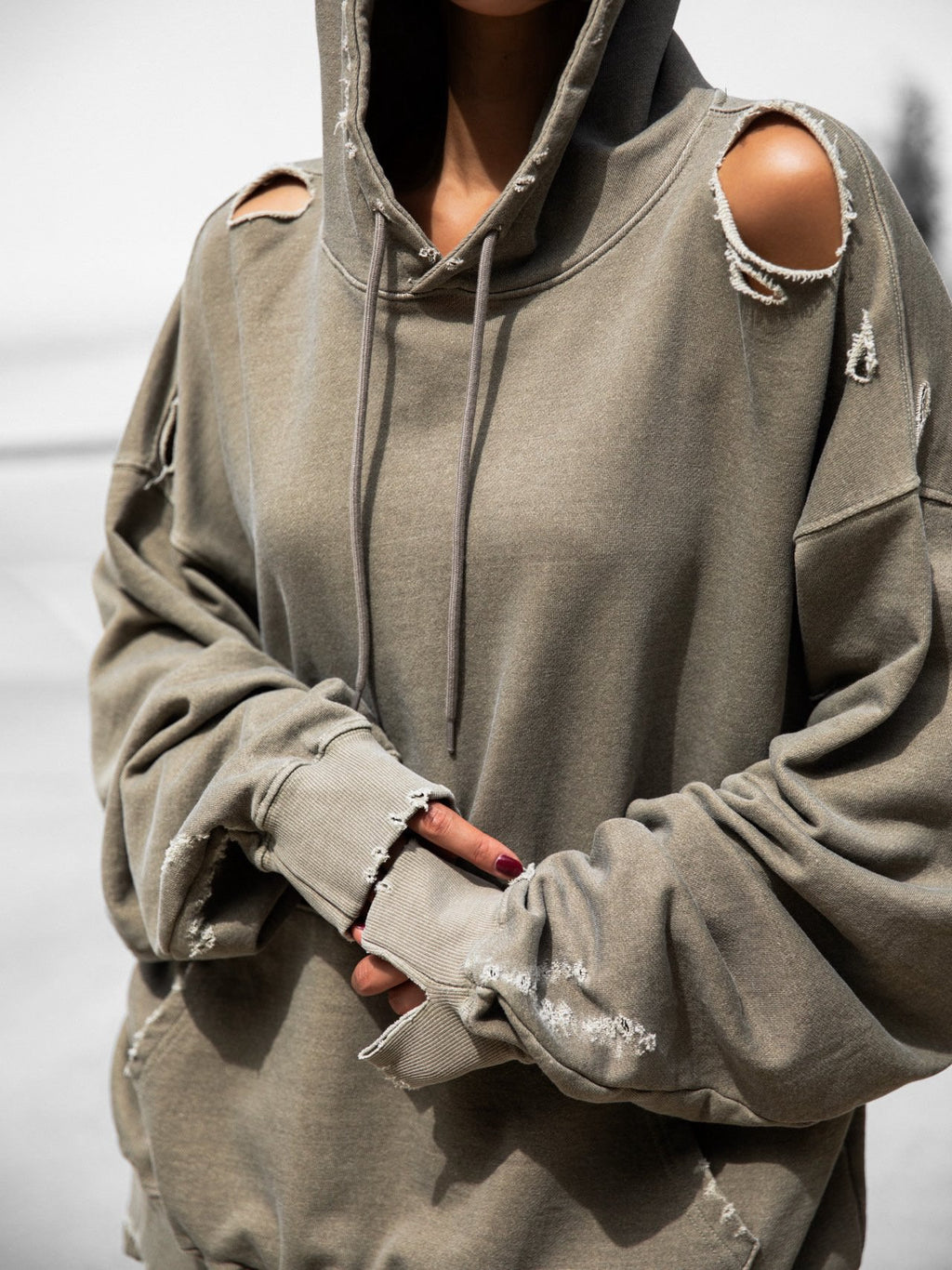 Худі кольору хакі 