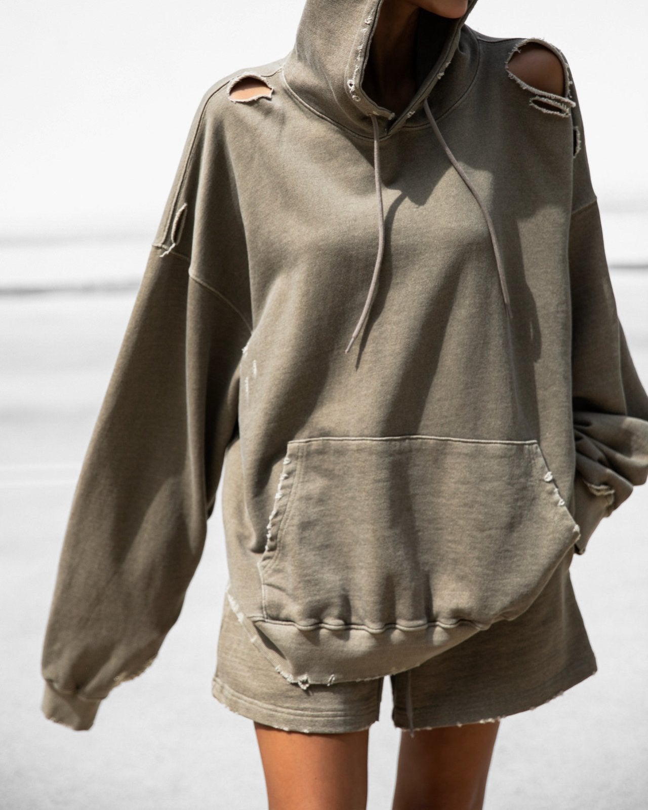 Худі кольору хакі 