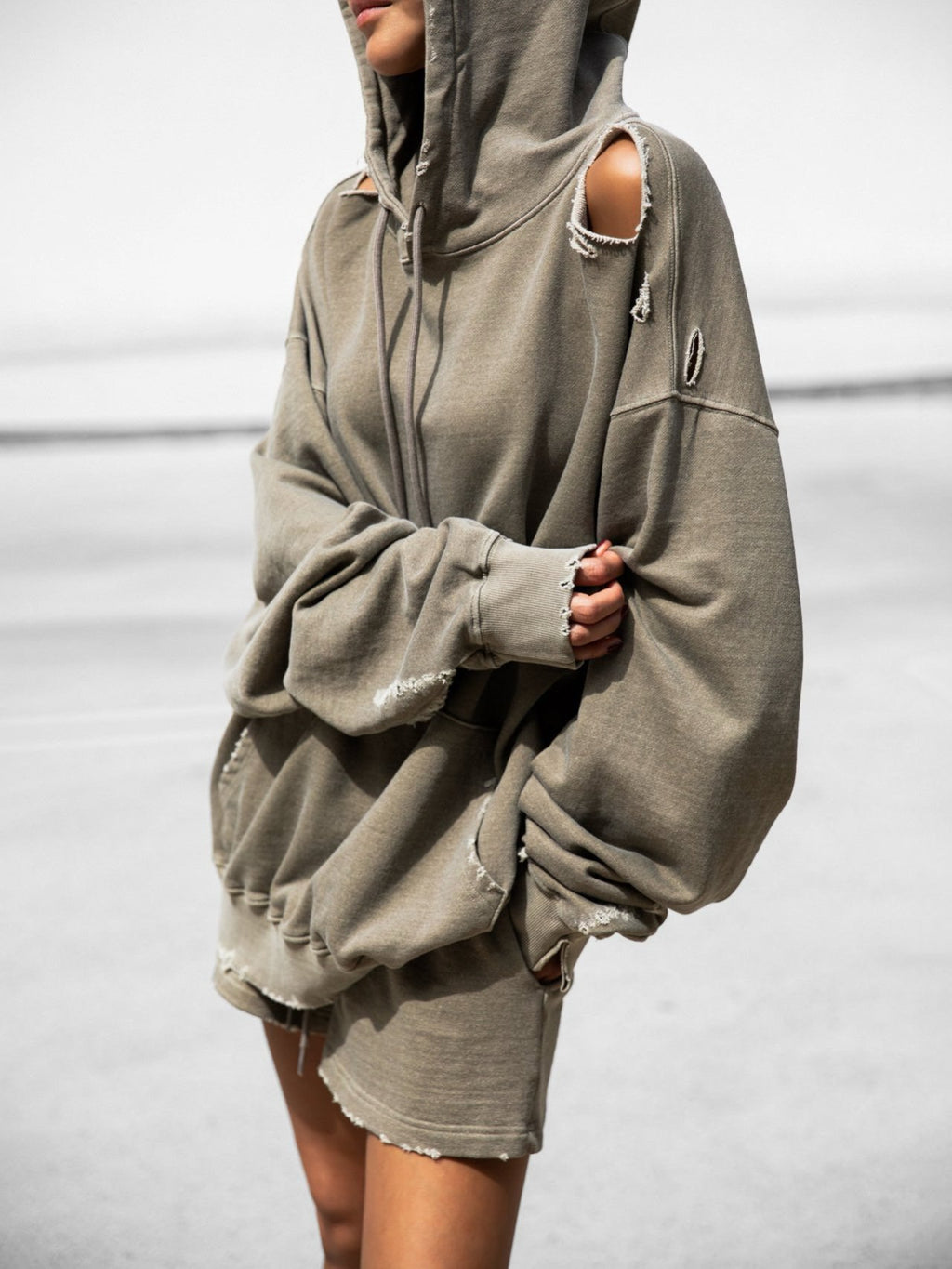 Худі кольору хакі 