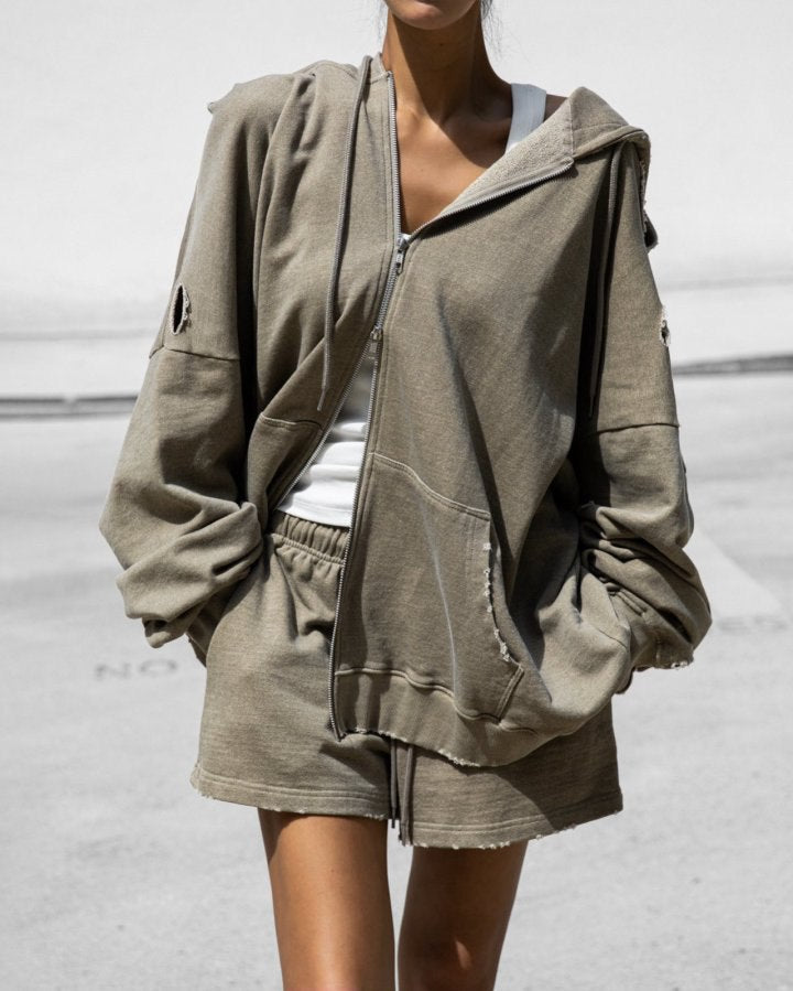 Худі кольору хакі 