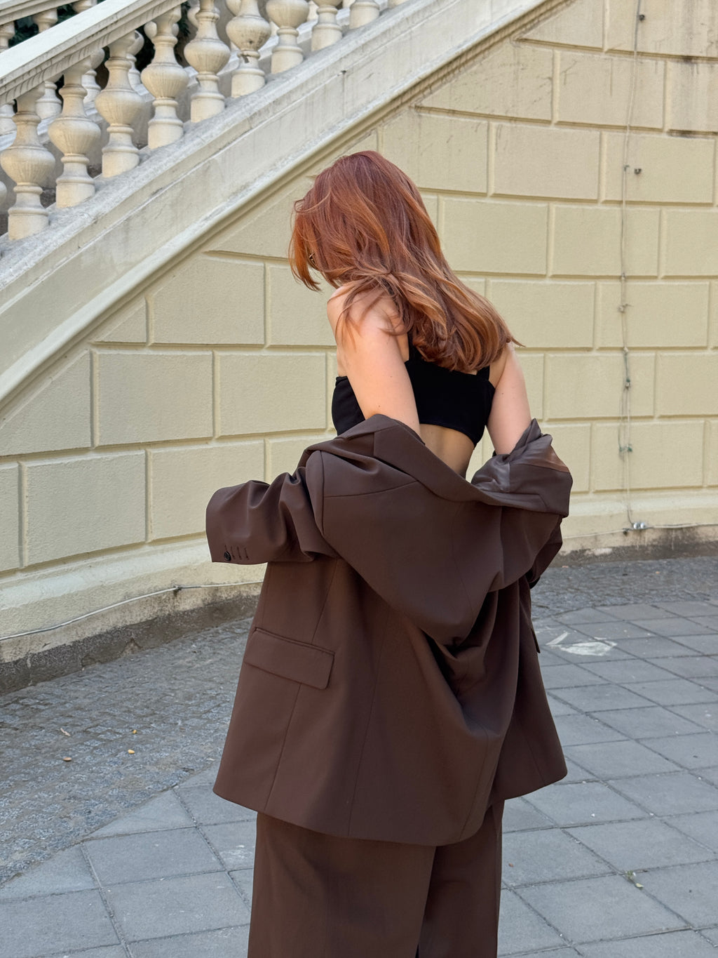 Brown oversized blazer