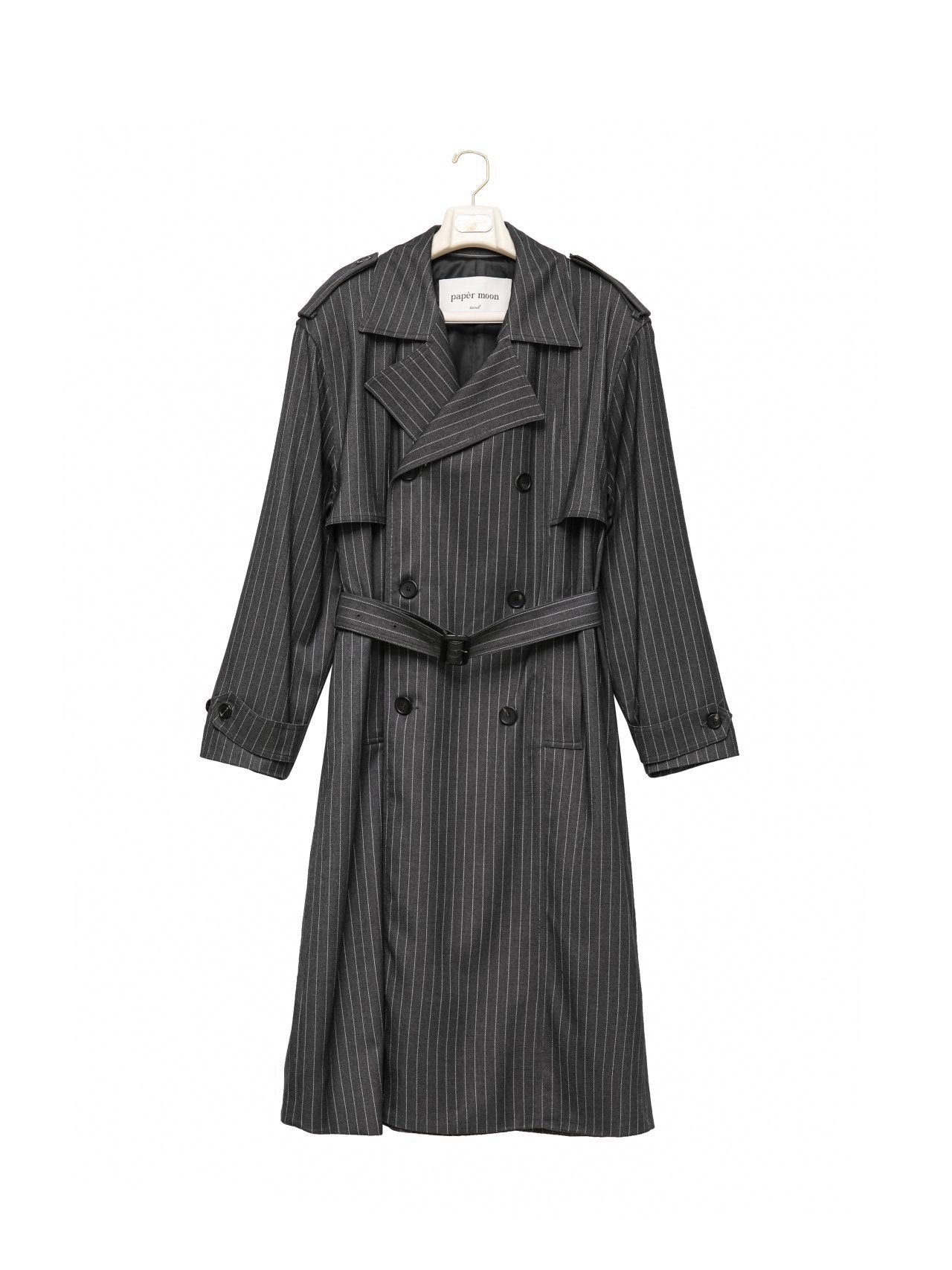 Смугастий сірий тренч