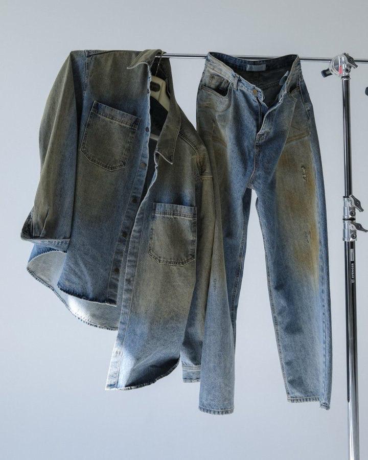 Vintage-wash Jeans