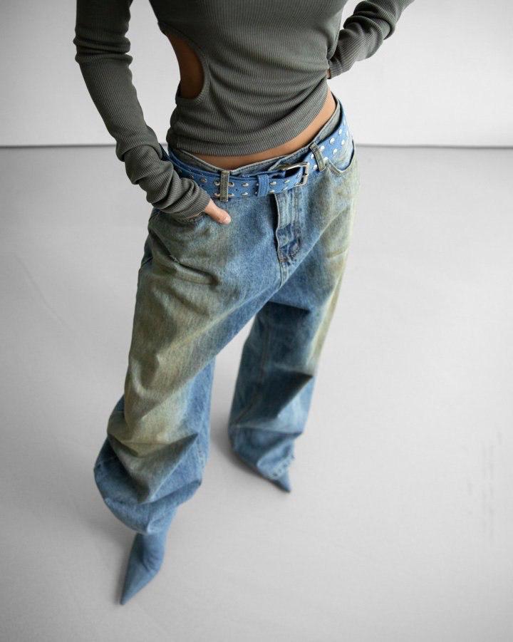 Vintage-wash Jeans