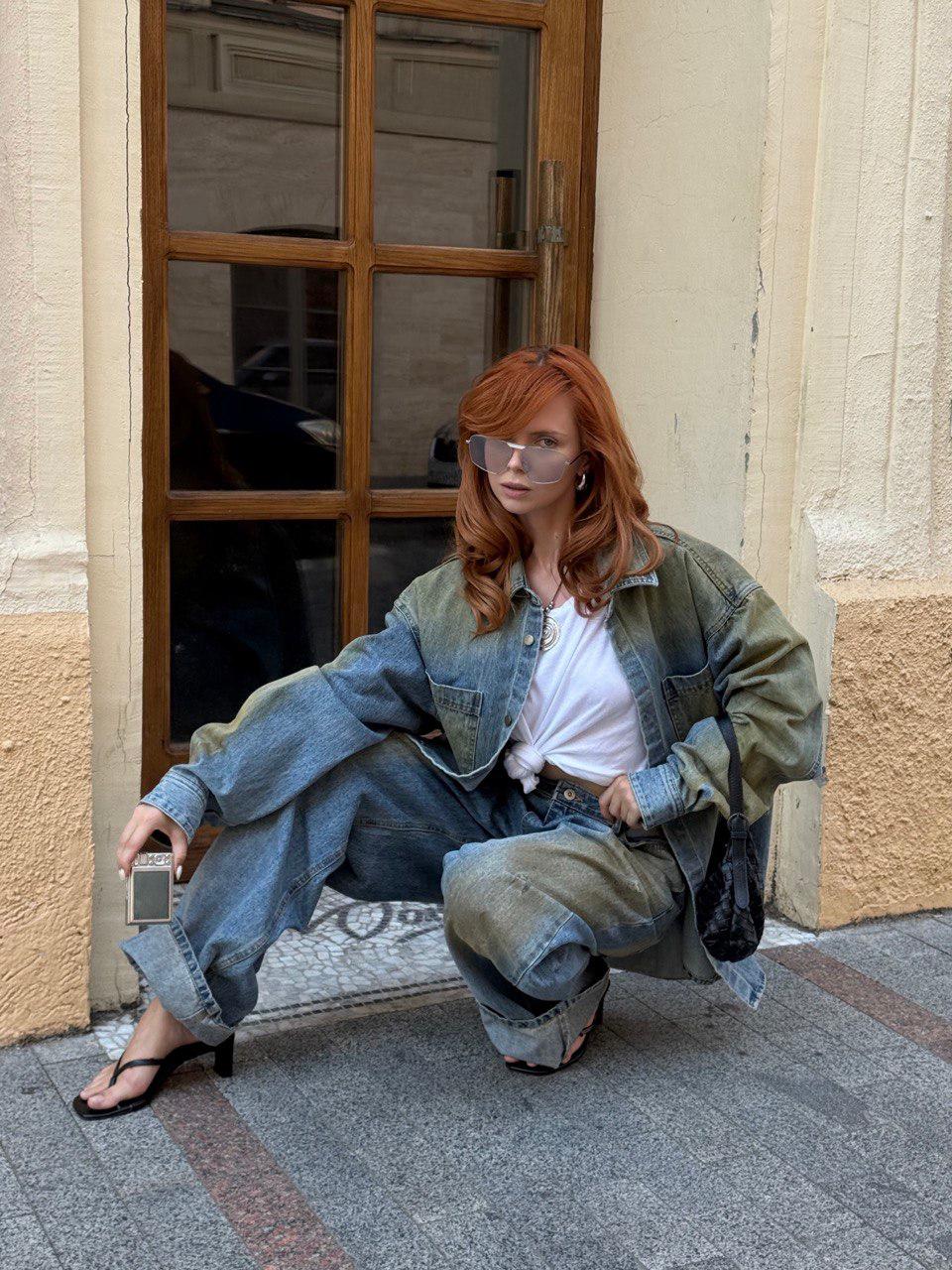 Vintage-wash Jeans